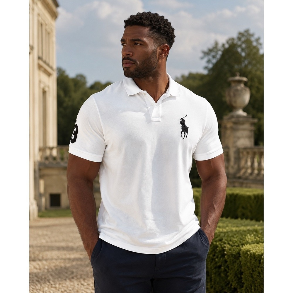 Polo Ralph Lauren Polo Shirt Big Pony 3XLT White Golf Preppy Old Money Y2K 90s